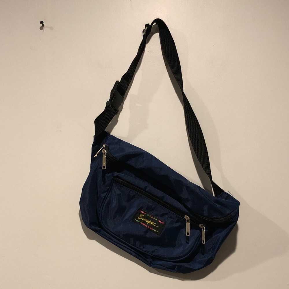 Vintage Europac Original Design Navy Oversized Crossbody Bag